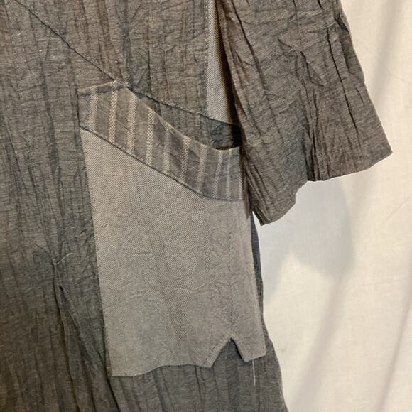 Jean Marc Philippe Gray Patchwork Artistic Maxi Length Unique Jacket Size 30 - Picture 5 of 10